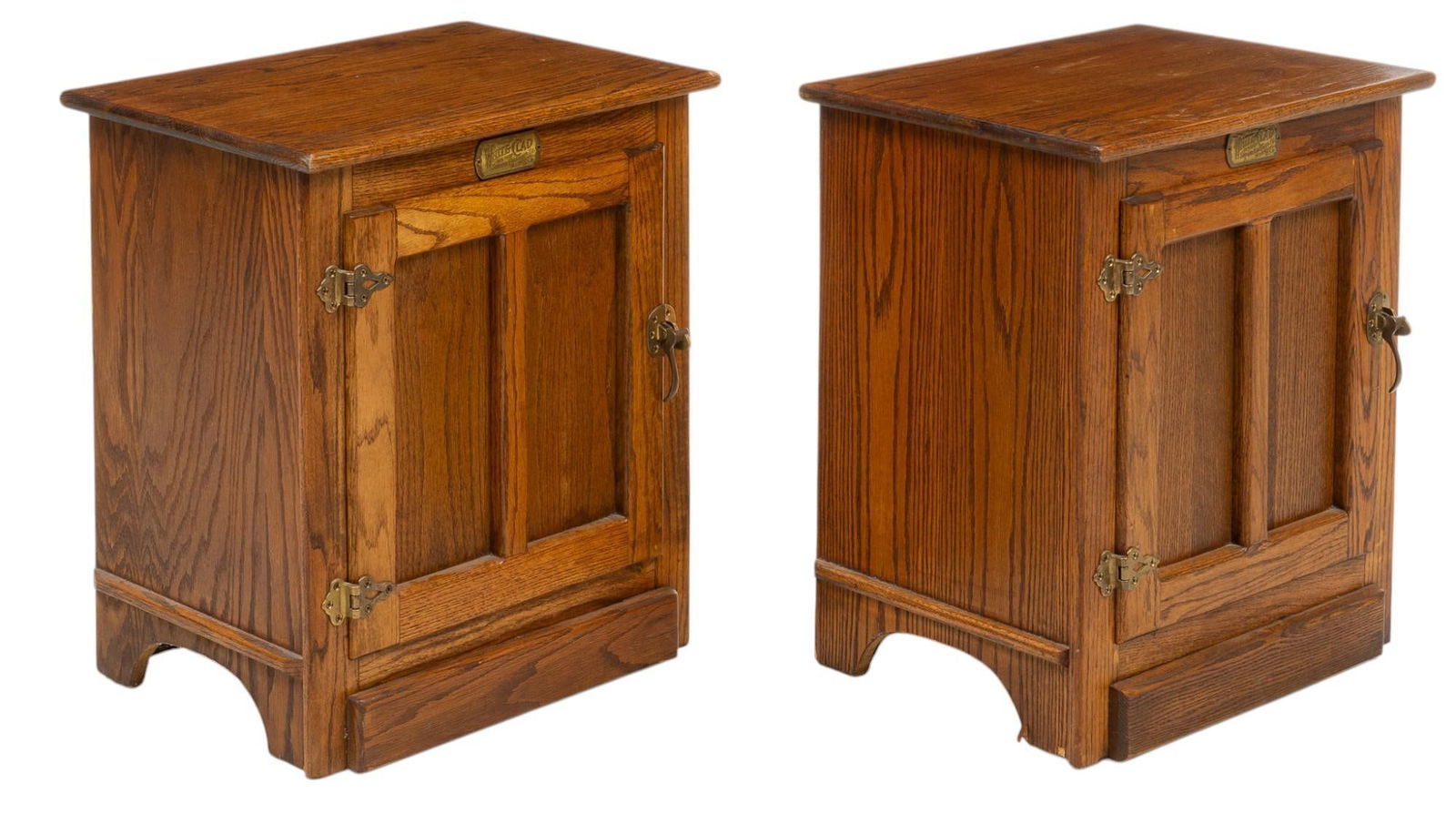 Pair of White Clad Nightstands (1 of 8)