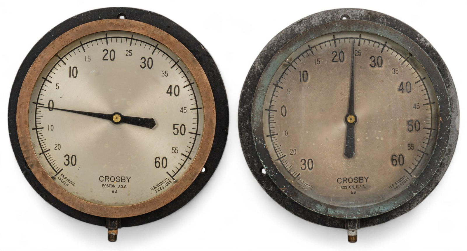 (2) Vintage Crosby (USA) Pressure Gauges (1 of 5)