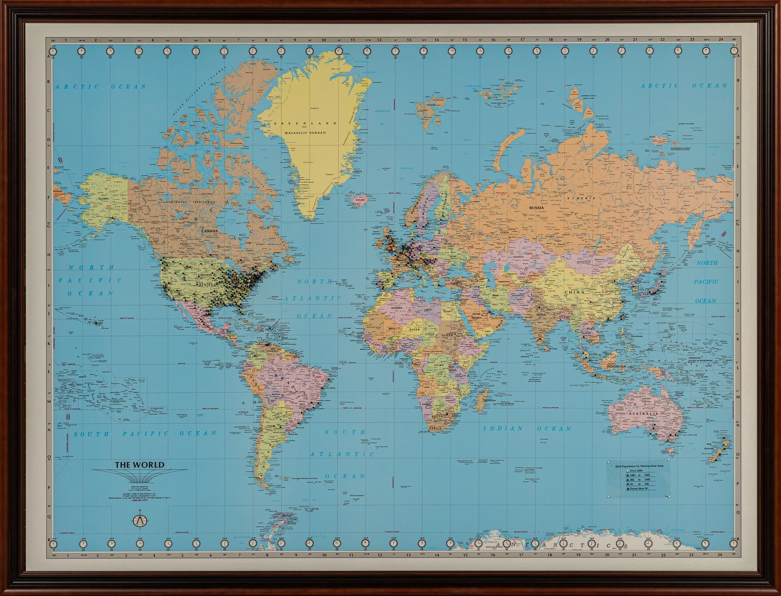 Large Contemporary World Map (1 of 9)