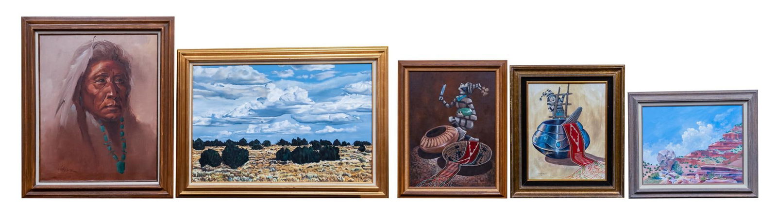 Group of (5) Southwestern Oil Paintings (1 of 20)