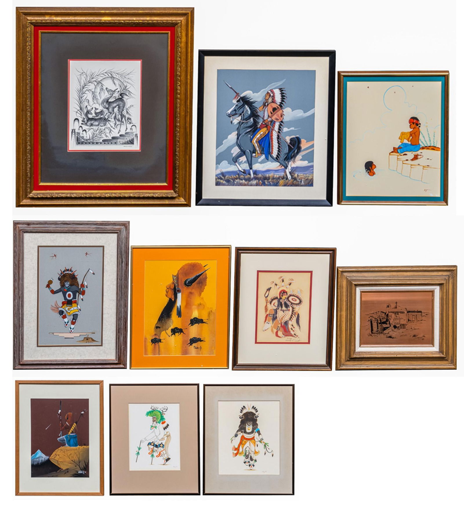 Collection of (10) Southwestern and Native Artworks (1 of 20)