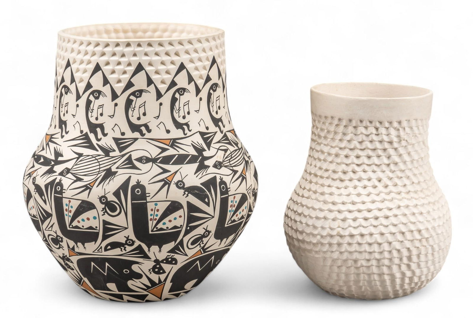 (2) Acoma Pottery Vessels (1 of 9)