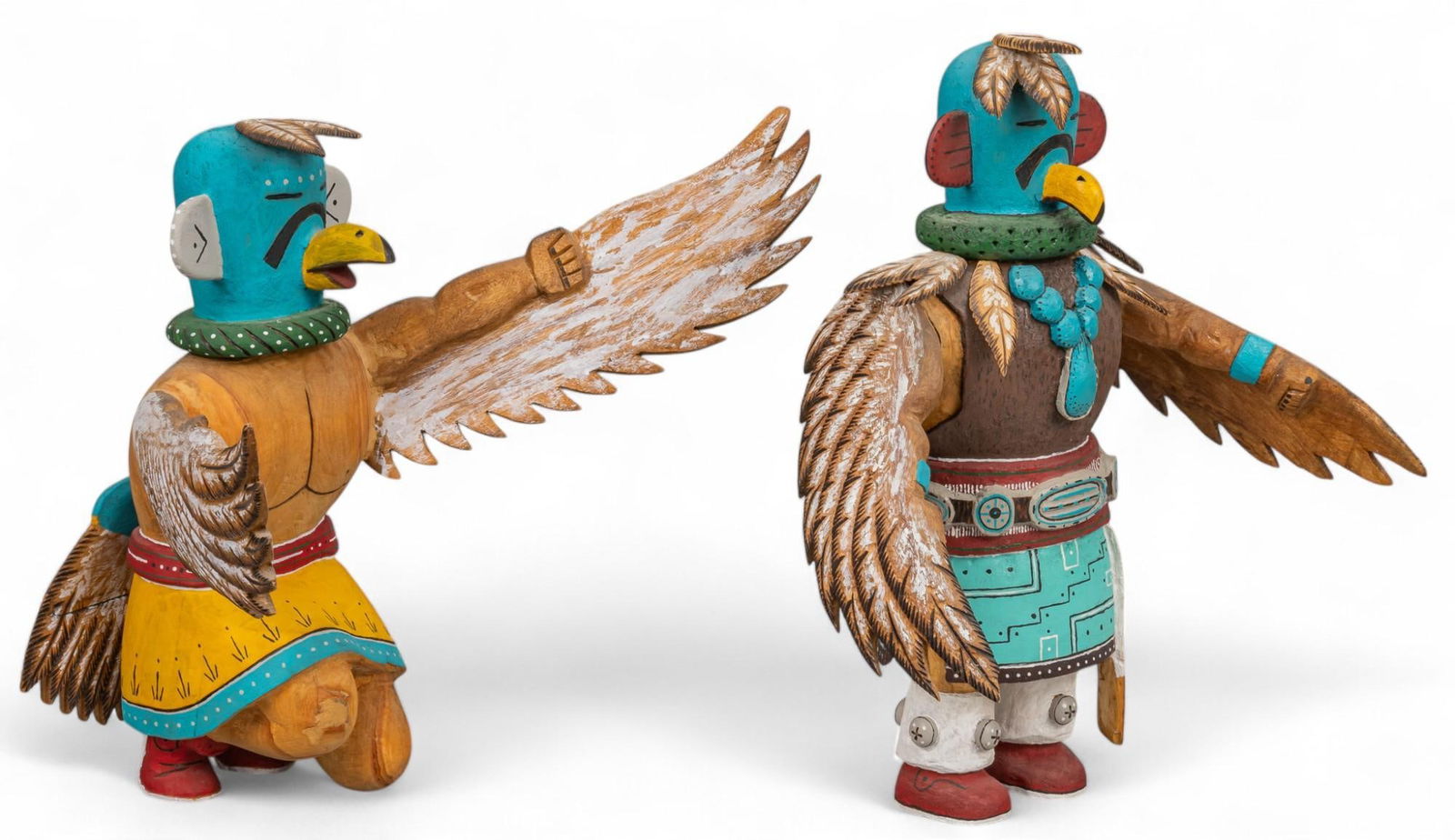 Pair of Wooden Eagle Kachinas (1 of 10)