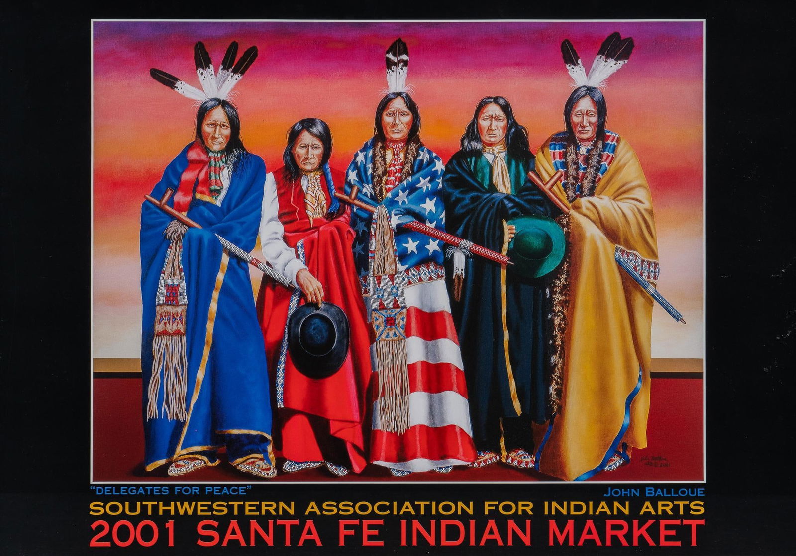 Framed 2001 Santa Fe Indian Market Poster (1 of 6)