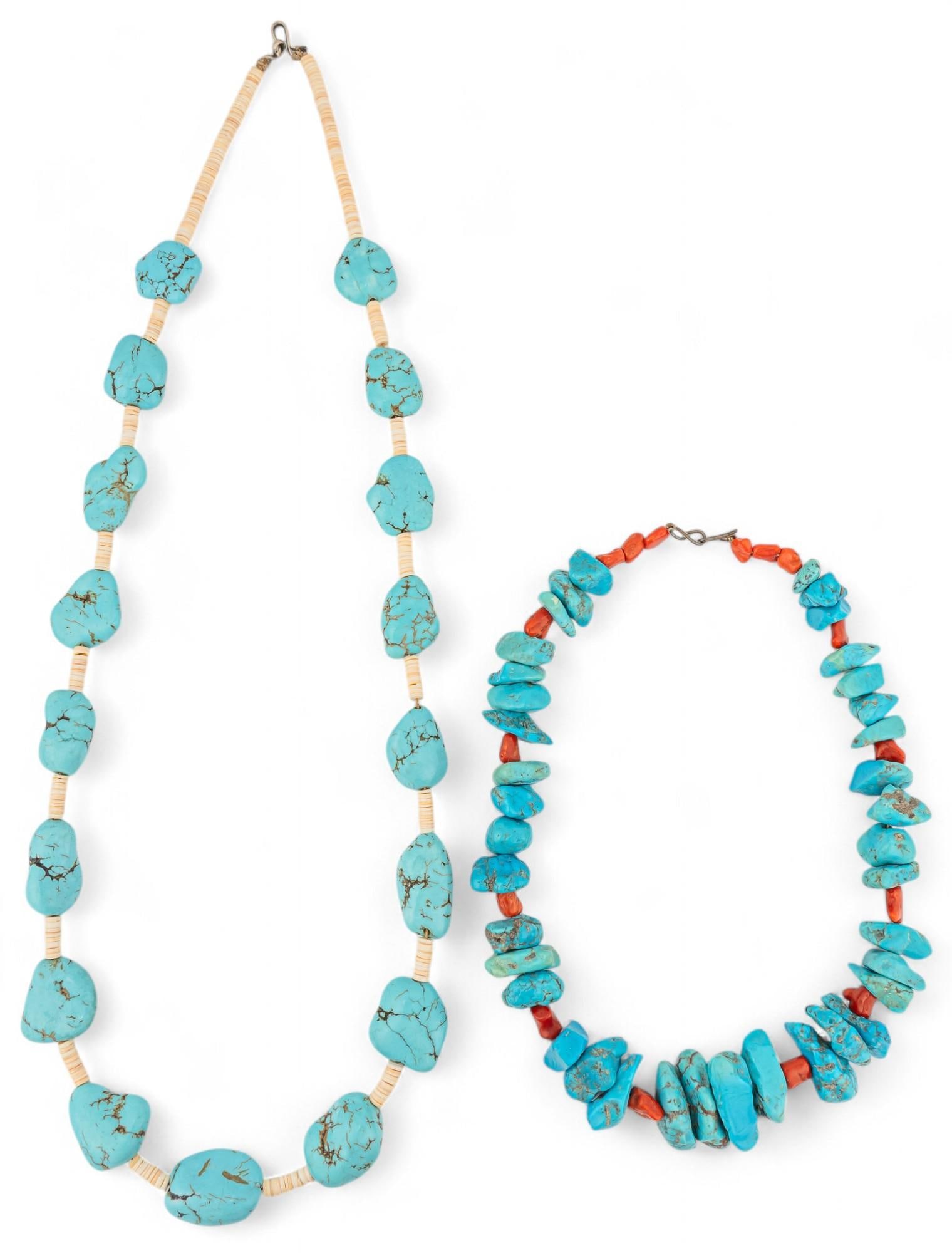 Pair of Turquoise Nugget Necklaces (1 of 7)