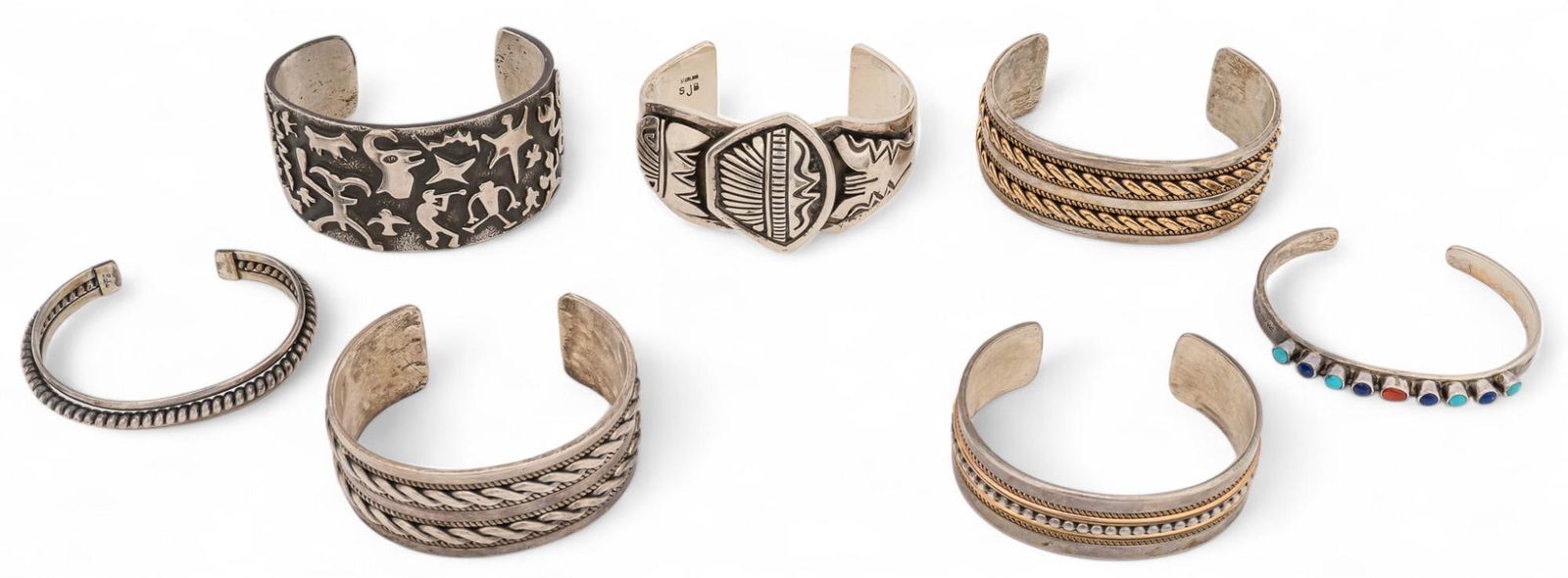 Set of (7) Sterling Silver Cuffs (1 of 13)