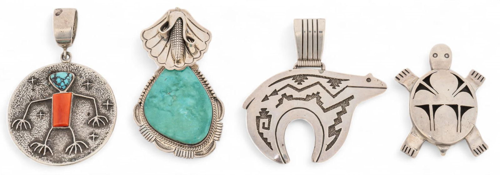 Collection of (4) Sterling Silver Pendants (1 of 9)