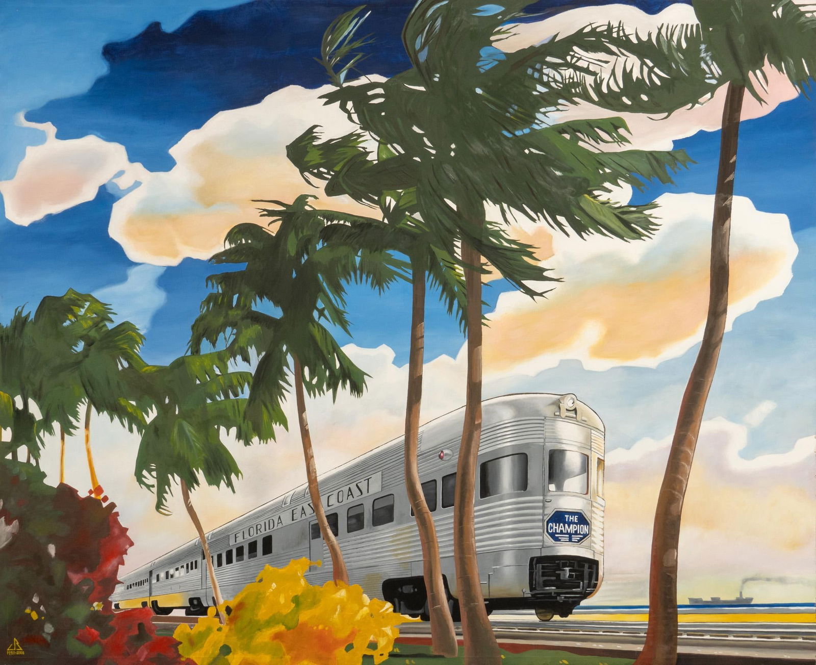 John Bennett, "Florida East Coast": inJohn Bennett (Fredericksburg, Texas, b. 1952), "Florida East Coast", oil on canvas, designated Texas State Artist in 2010 height 59 in. x width 72 in. Provenance: Property from the collec