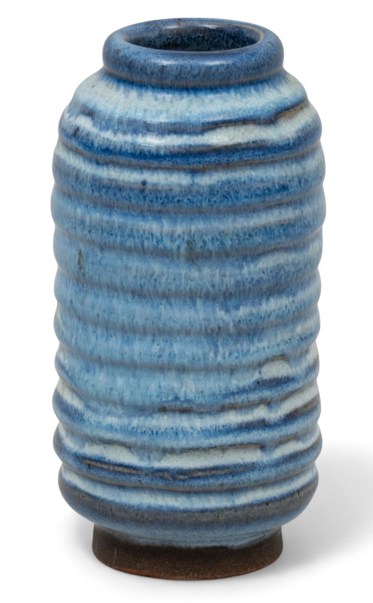 Harding Black, Blue Ripple Vase (1 of 6)