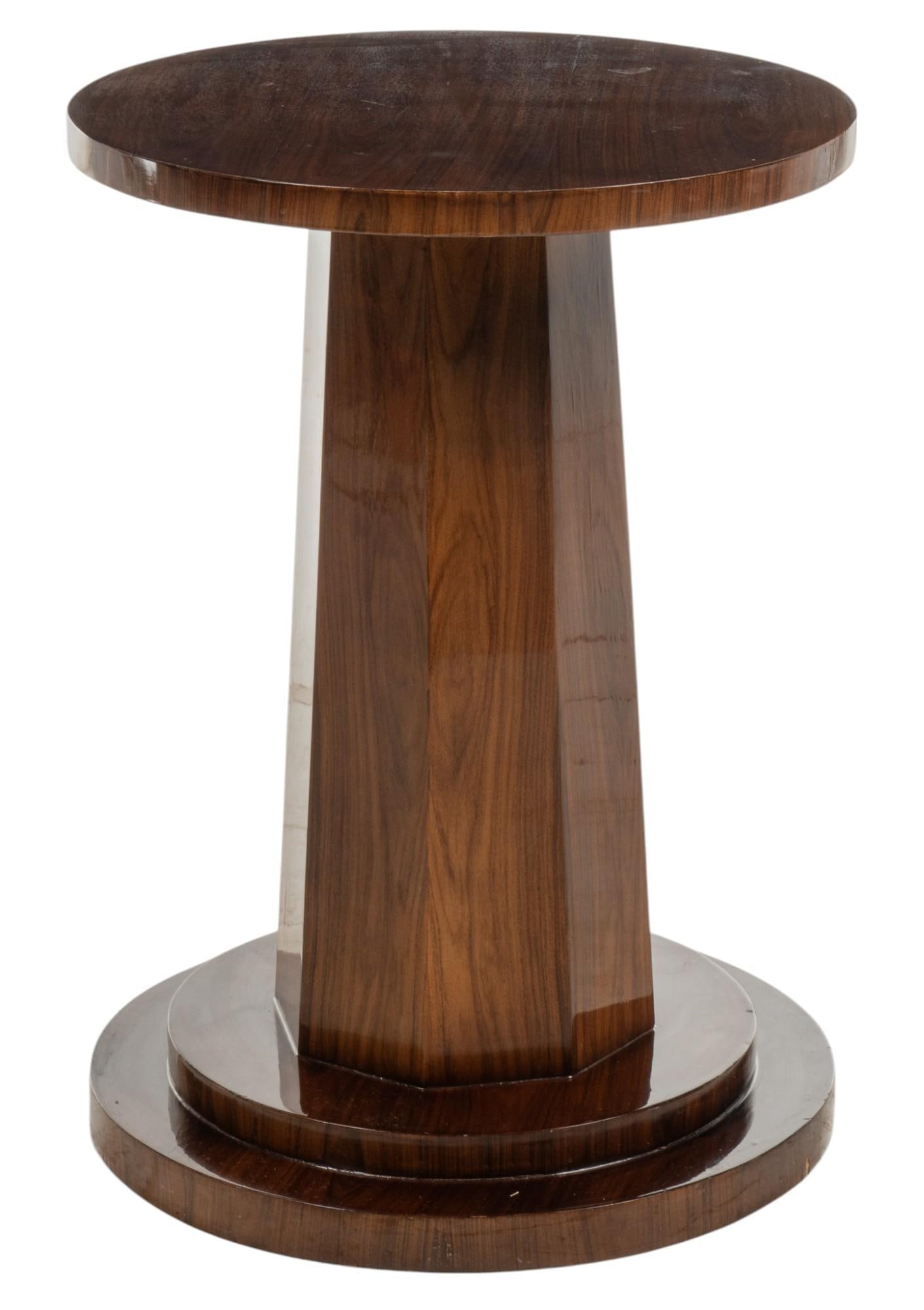 Wooden Pedestal Side Table (1 of 5)