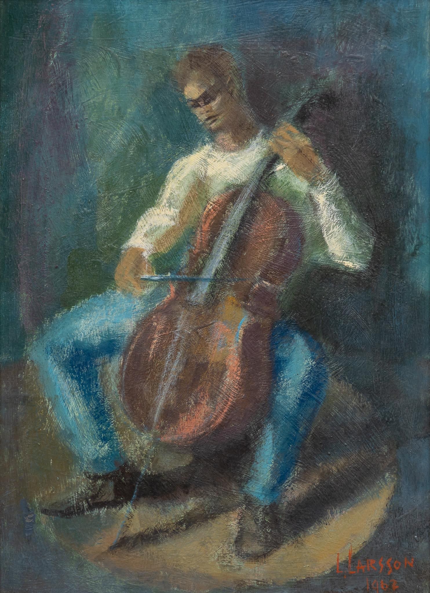 Leslie Larsson, Seated Cellist (1 of 5)