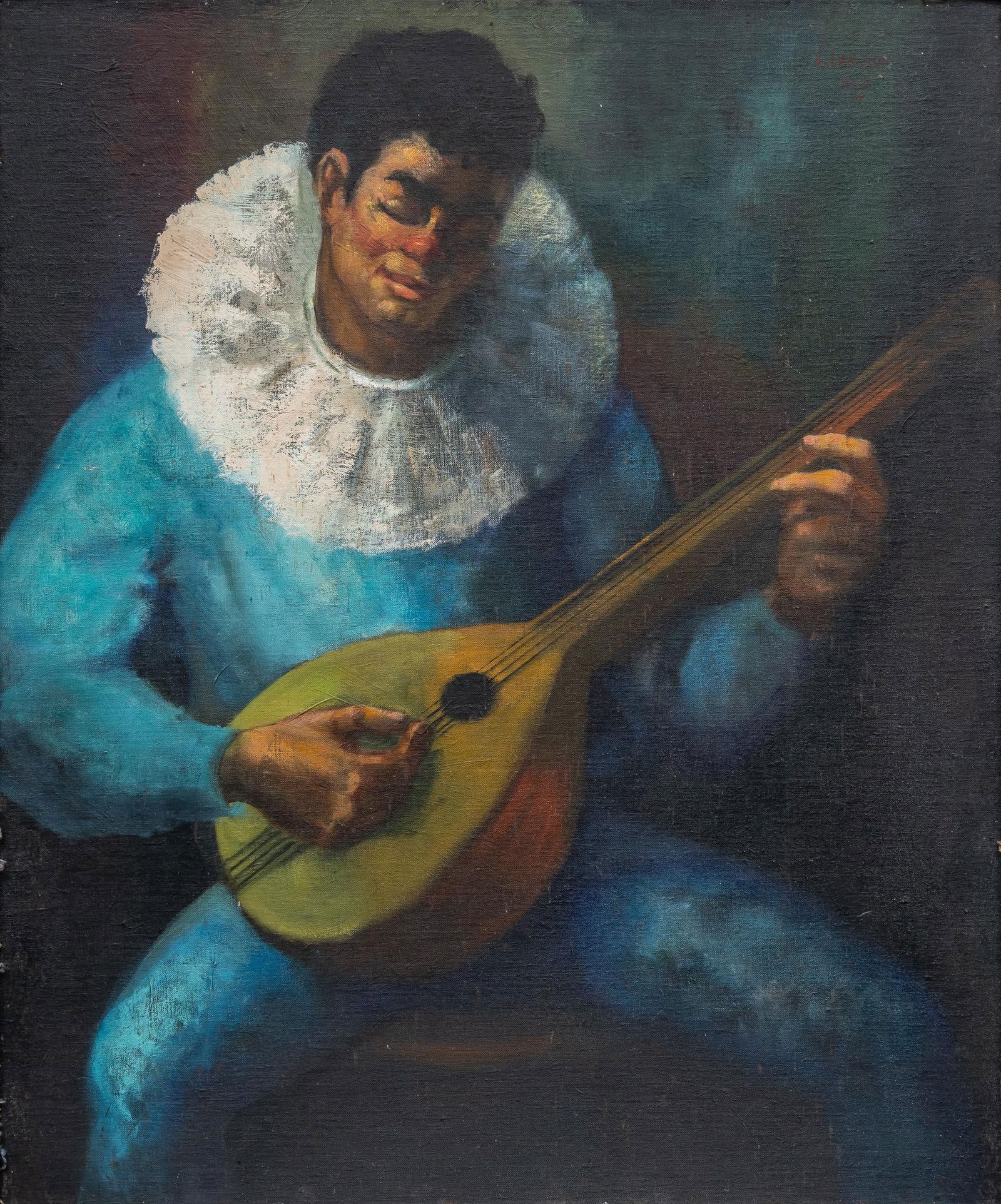 Leslie Larsson, Musician with Lute (1 of 4)