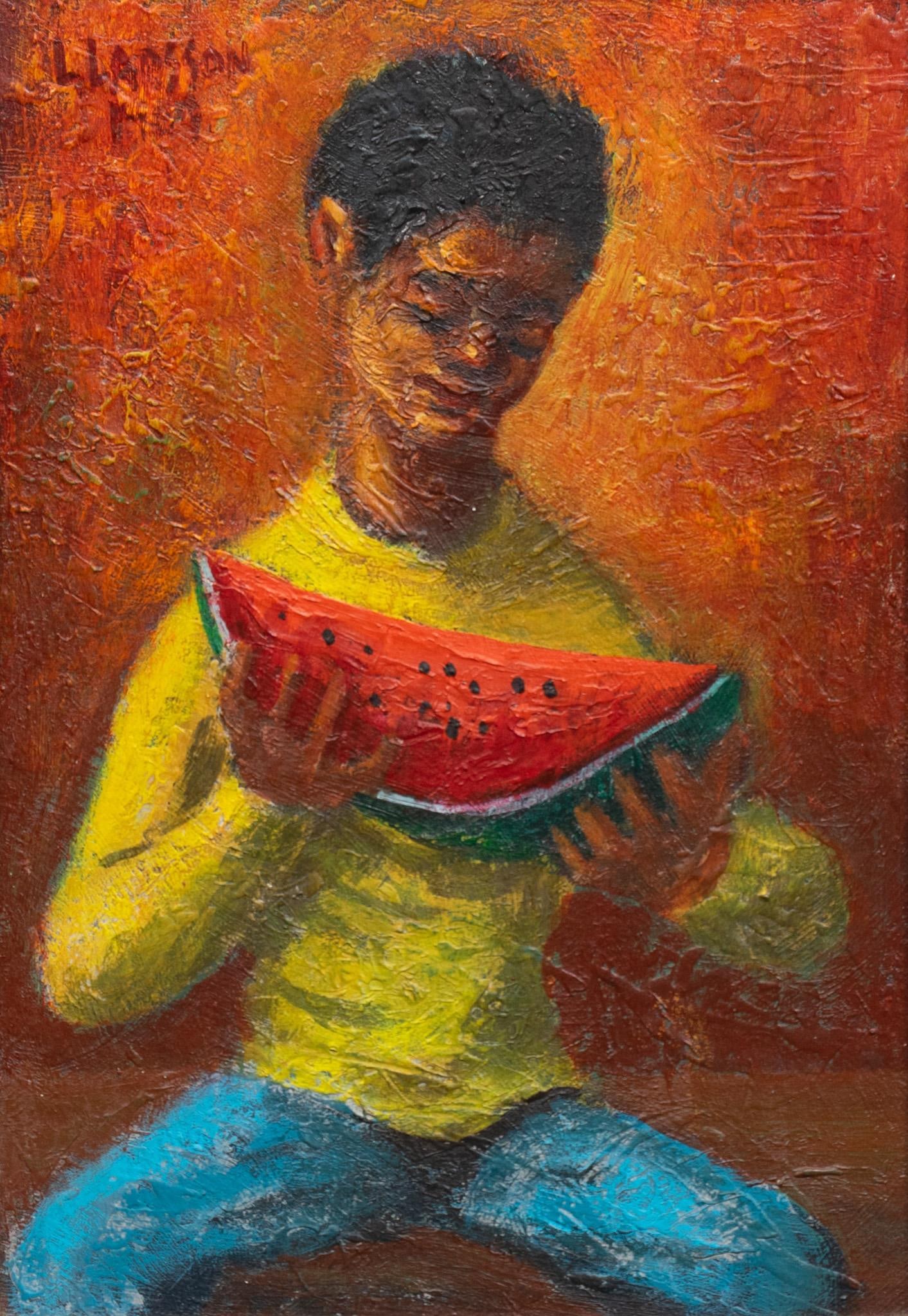 Leslie Larsson, Youth with Watermelon (1 of 5)