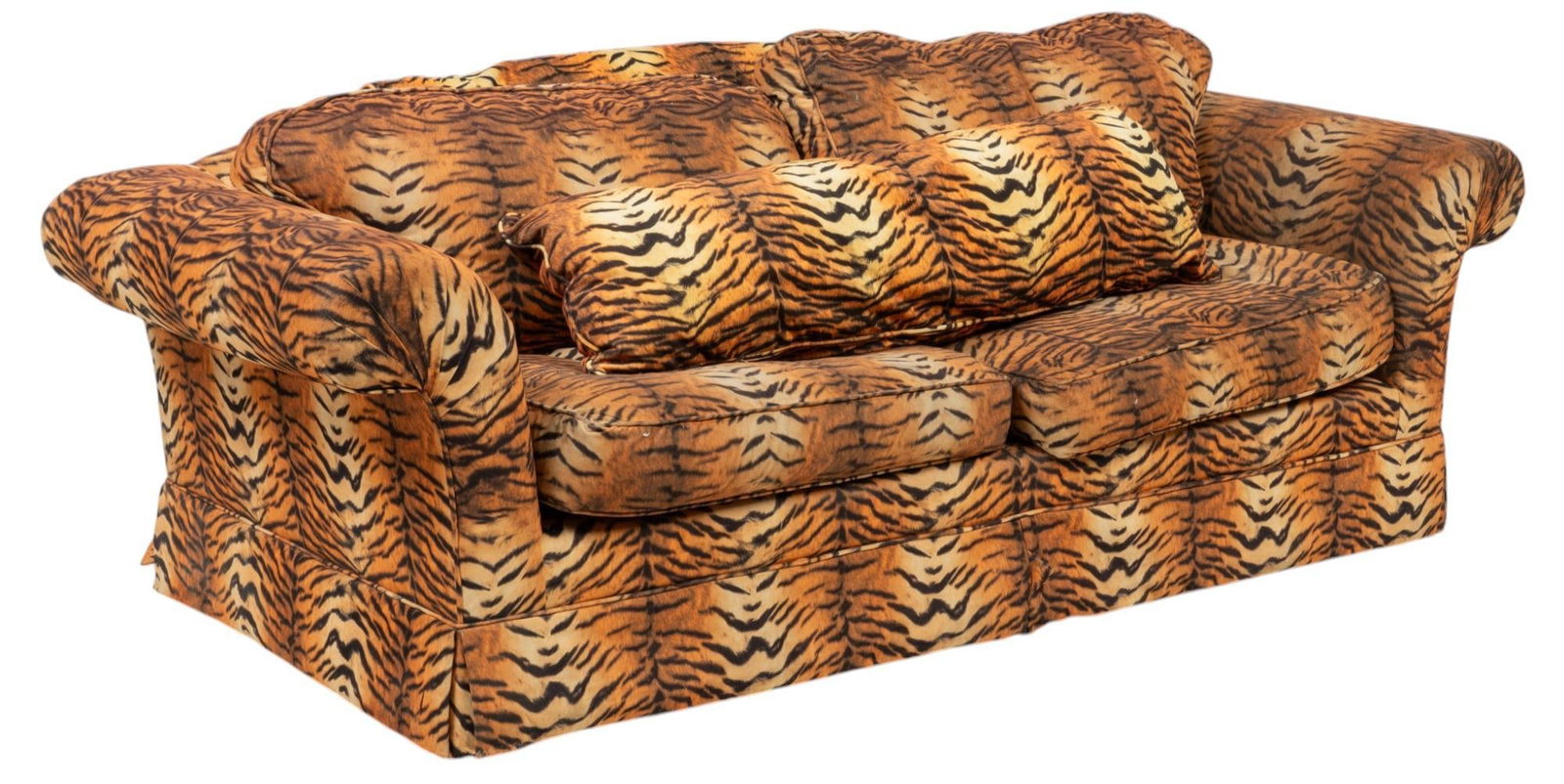 Scalamandre "La Tigre" Style Upholstered Futon Sofa (1 of 8)
