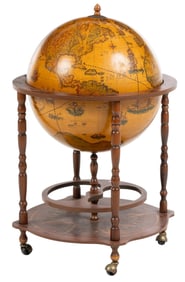 Art Nouveau Style Globe Bar