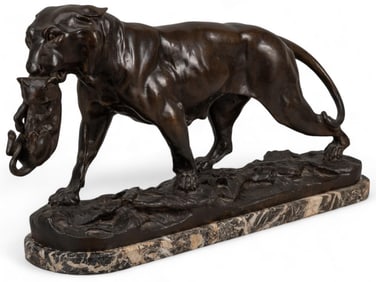 After Antoine-Louis Barye, "Tigress and Cub"