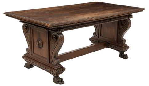 Renaissance Style Library Table