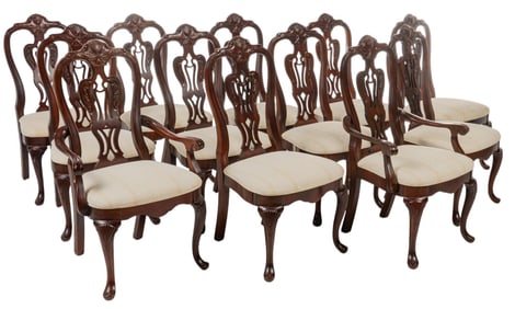(12) Chippendale Style Chairs