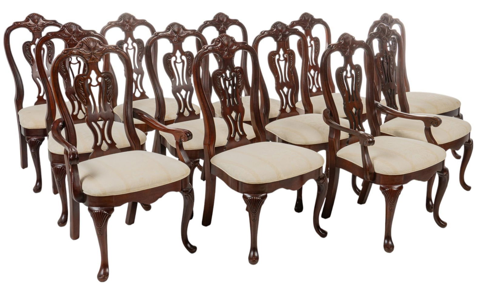 (12) Chippendale Style Chairs (1 of 6)