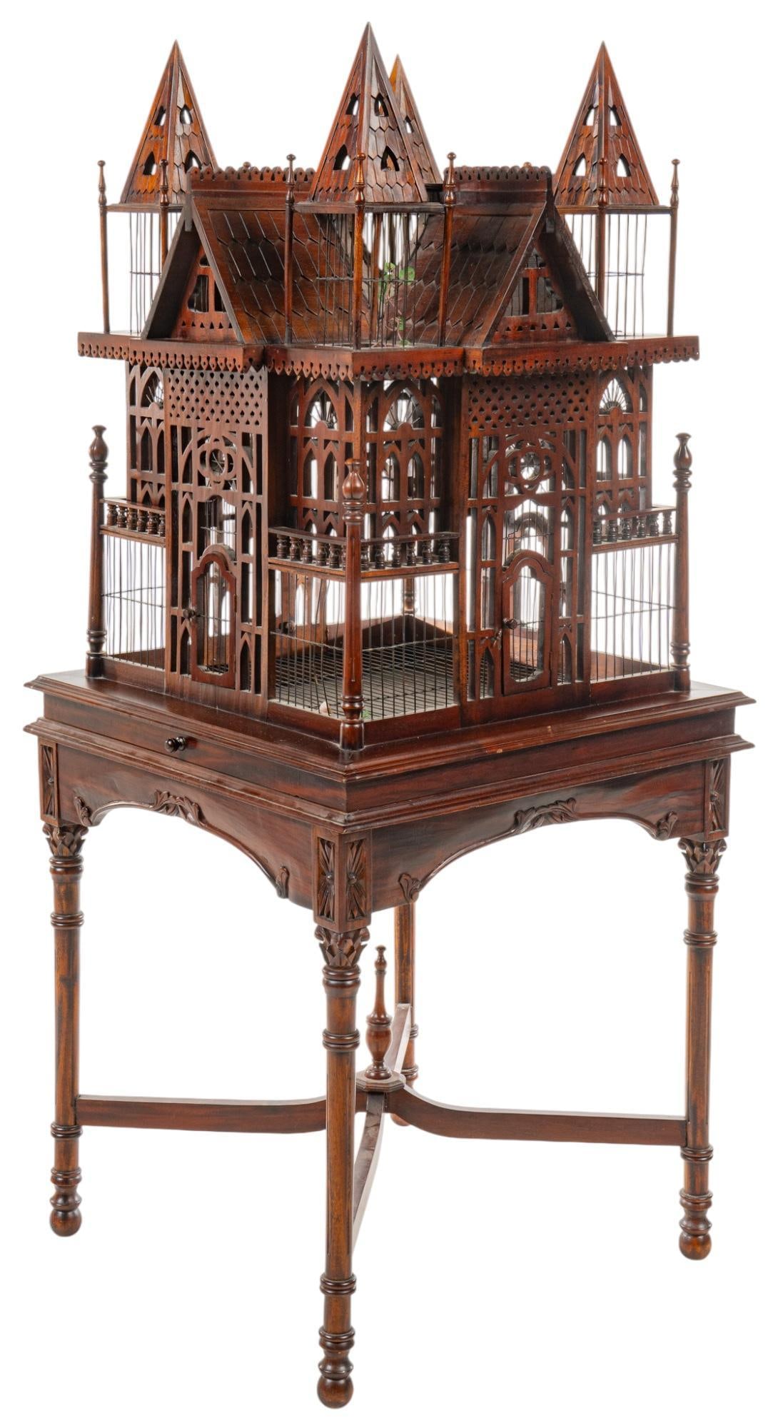 Victorian Style Bird Cage and Pedestal (1 of 8)