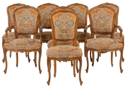 Set of (8) Louis XV Style Chairs