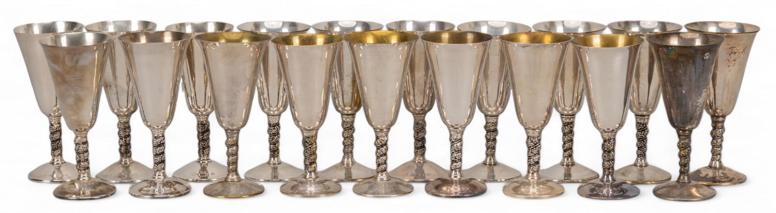 Set of (19) Spanish Silver Plate Goblets (1 of 9)