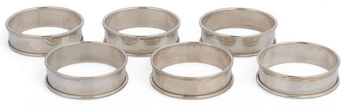 (6) Reed & Barton Sterling Silver Napkin Rings