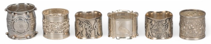(6) Sterling Silver Napkin Rings