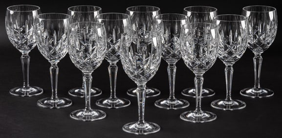 Set of (12) Gorham Crystal Water Goblets