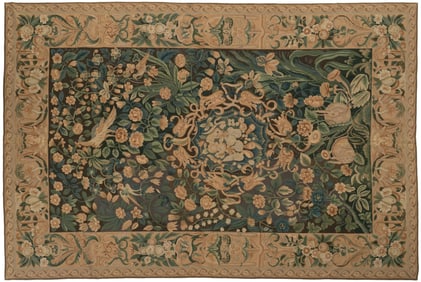 Handwoven Aubusson Style Rug, 8 ft. 11 in. x 6 ft.