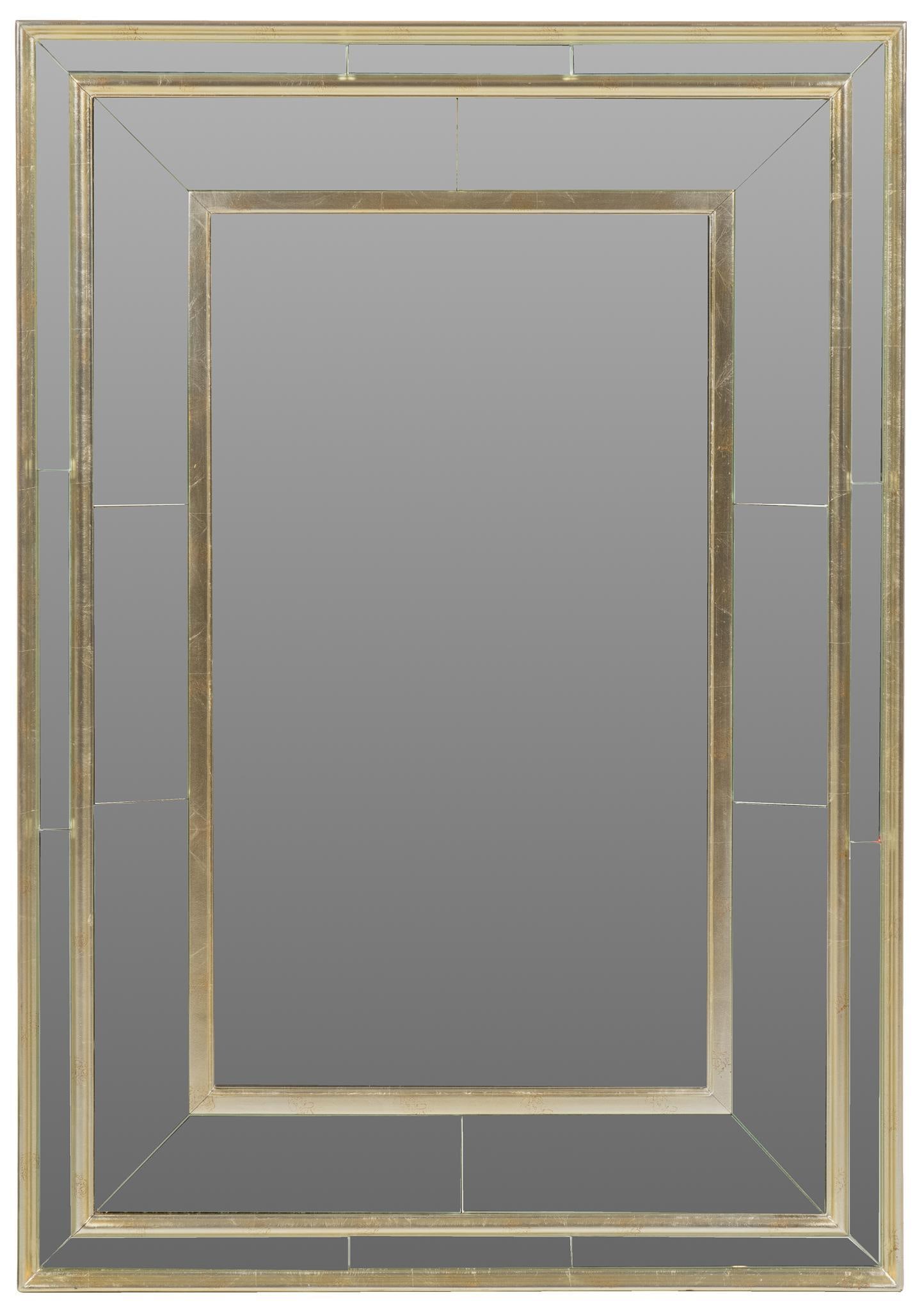 Wall Mirror: Wall mirror with gold-toned framing height 46.5 in. x width 32.5 in. x depth 3 in. Provenance: Property from a very prominent Olmos Park family collection, San Antonio, Texas