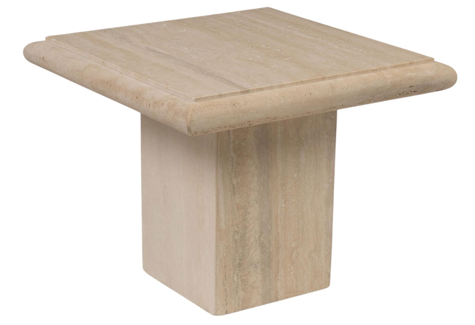 Ello Italian Travertine Side Table (1 of 6)