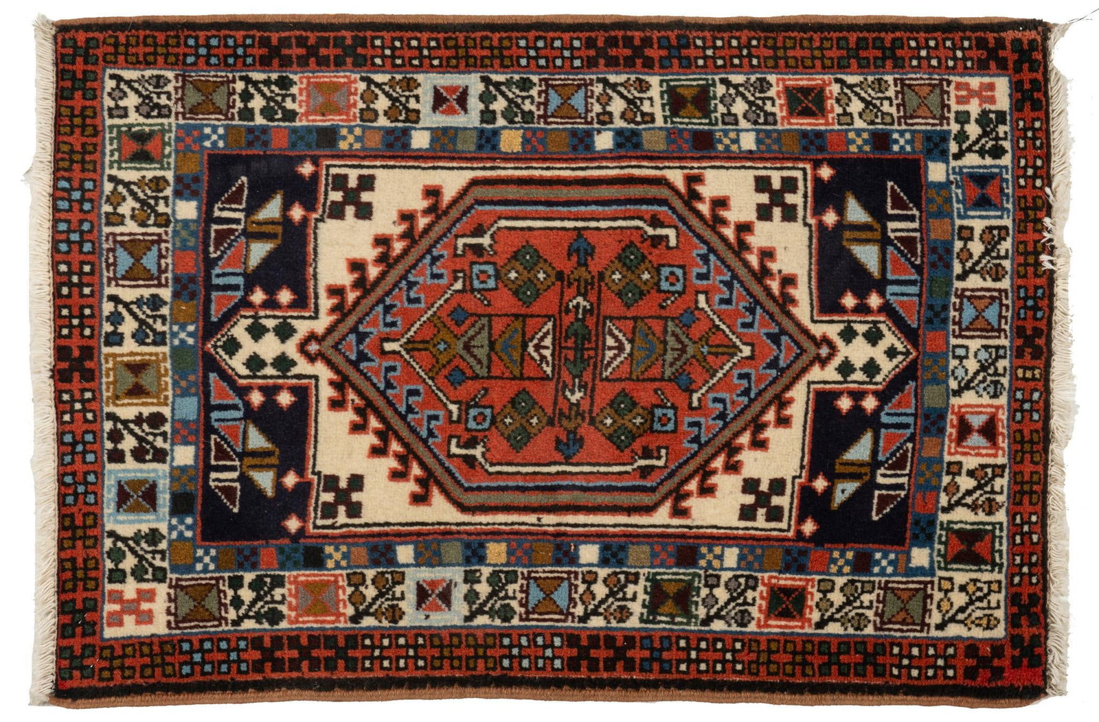 Handwoven Persian Estate Rug, 3 ft. 4 in. x 2 ft. 4 in.: Handwoven Persian estate rug 3 ft. 4 in. x 2 ft. 4 in. Provenance: Property from the collection of a Houston, Texas gentleman