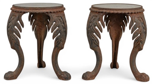 Pair of Marble Top Side Tables