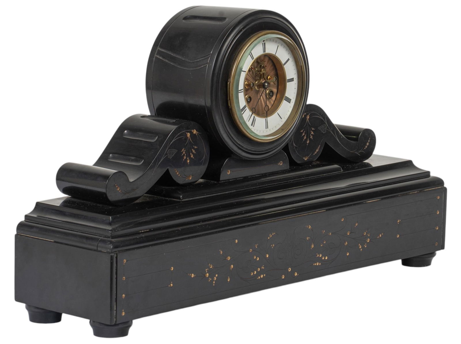 Black Slate Mantel Clock (1 of 6)