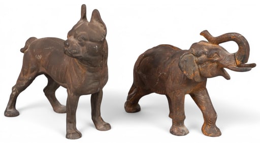 (2) Cast Iron Doorstops