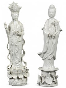 Pair of Blanc de Chine Figurines