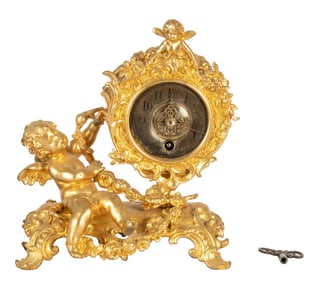 French Gilt Mantel Clock
