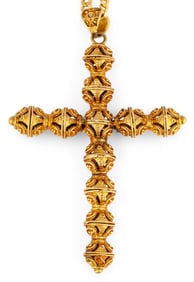 18K Cross Pendant Necklace
