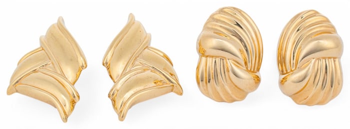 (2) Pairs of 14K Earrings
