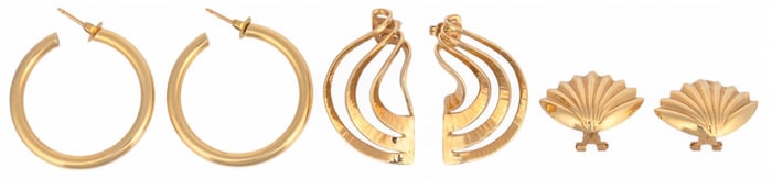 (3) Pairs of 14K Earrings