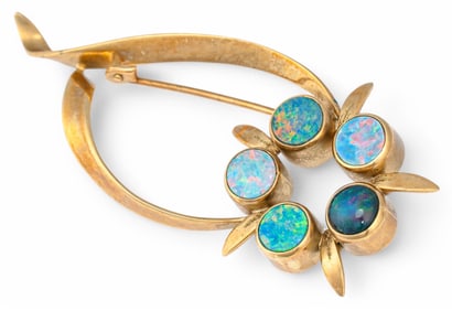 9k Opal Brooch