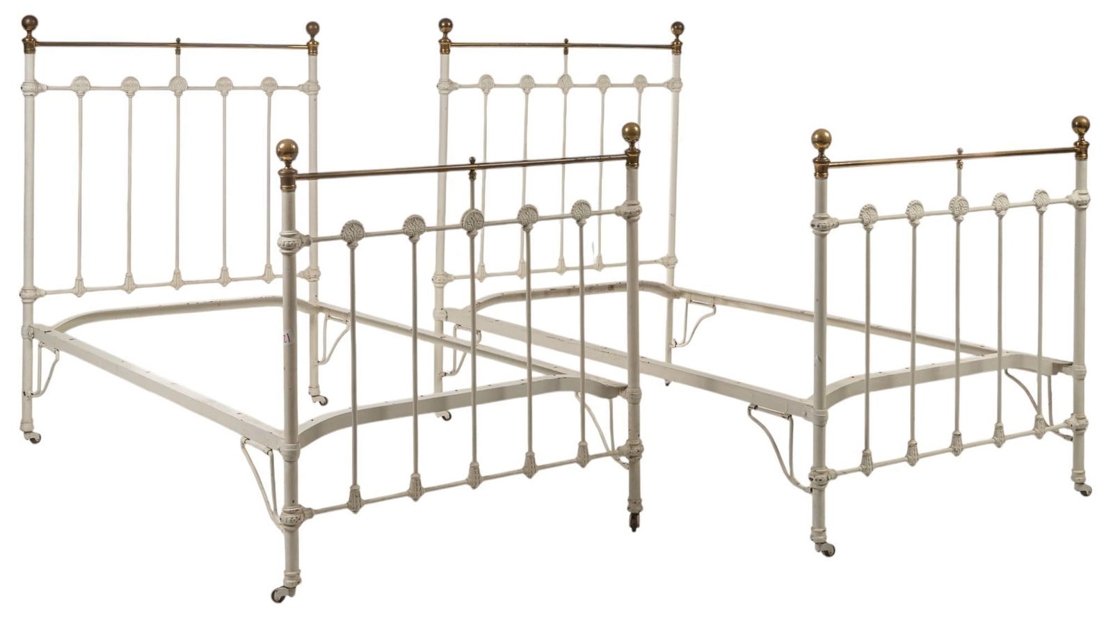 Pair of 19th C. Napoleon III Period Bedframes (1 of 9)