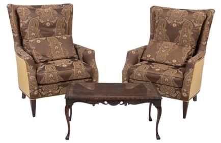 Pair of Armchairs and Coffee Table