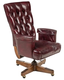 Chesterfield Style Leather Office Chair