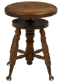 Ball and Claw Foot Piano Stool