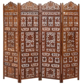 Teak Folding Screen