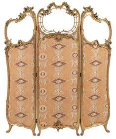 Louis XVI Style Gilt Screen