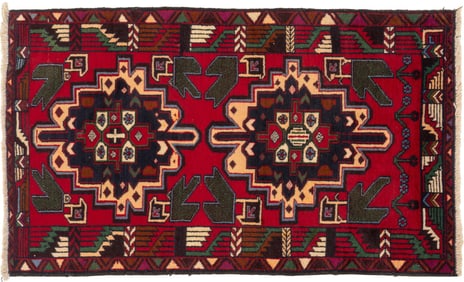 Handwoven Tribal Style Rug, 4 ft. 6 in. x 2 ft. 7 in.