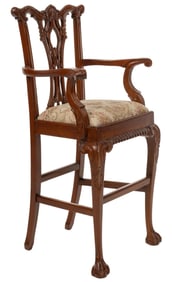 Vintage Chippendale Style High Chair